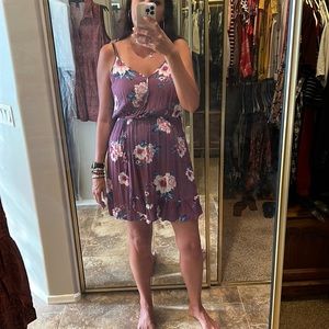 Purple floral dress